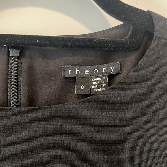 Theory Shift Dress, Black, Size 0 - Picture 4 of 4